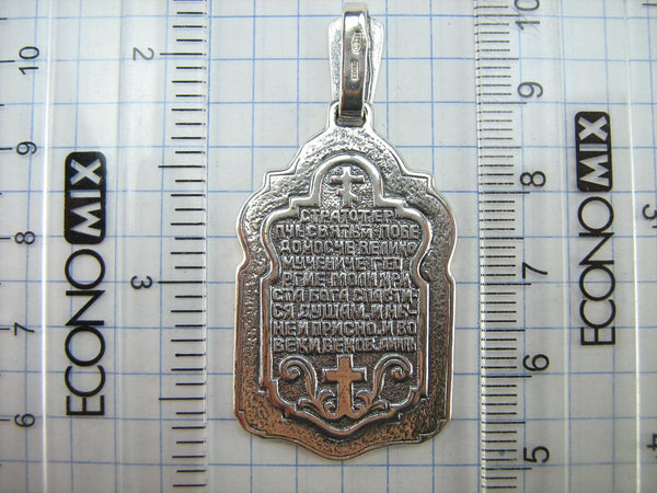 SOLID 925 Sterling Silver Icon Pendant Medal Necklace Saint George Victory Dragon Slayer New Christian Church Fine and Faith Jewelry MD001927