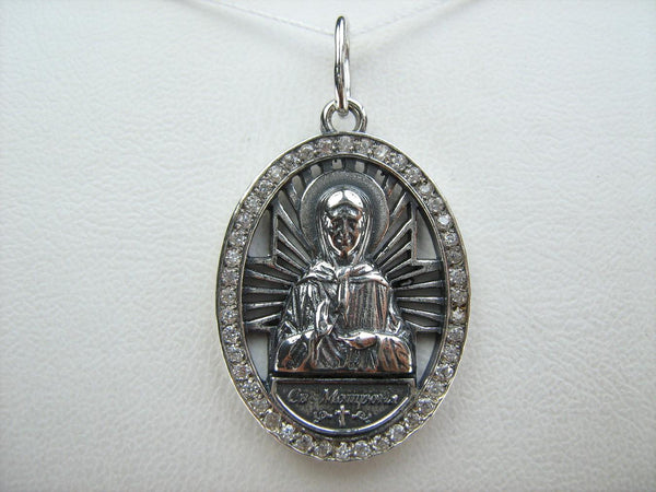925 Sterling Silver icon pendant of Saint Martyr Matrona the Wonderworker. Item code - MD001936. Picture 4