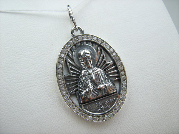 925 Sterling Silver icon pendant of Saint Martyr Matrona the Wonderworker. Item code - MD001936. Picture 5