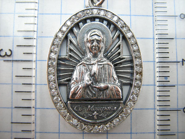 925 Sterling Silver icon pendant of Saint Martyr Matrona the Wonderworker. Item code - MD001936. Picture 8