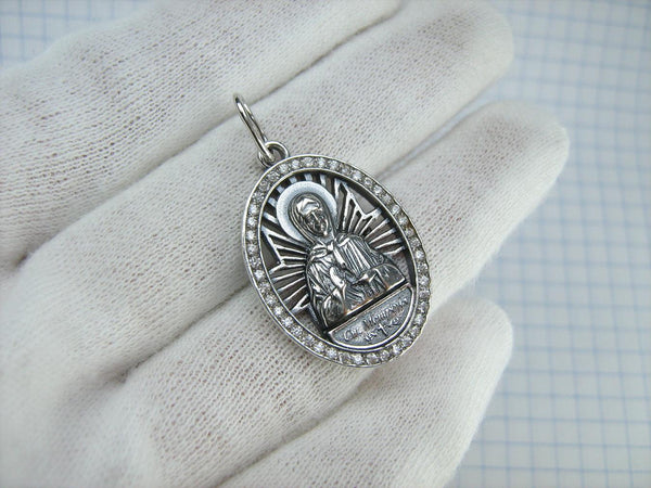 925 Sterling Silver icon pendant of Saint Martyr Matrona the Wonderworker. Item code - MD001936. Picture 2