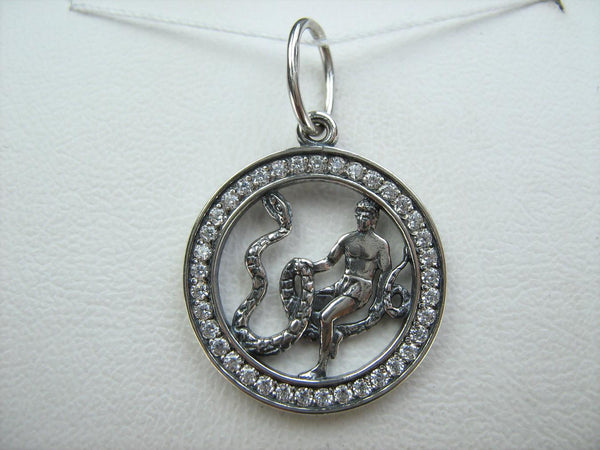 Anhänger aus massivem 925er Sterlingsilber Schlangenträger Sternzeichen-Amulett Geburtstagsgeschenk neuer edler Schmuck PN001932