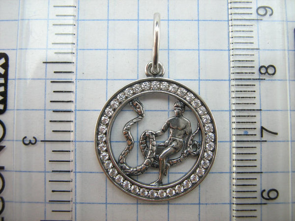 Anhänger aus massivem 925er Sterlingsilber Schlangenträger Sternzeichen-Amulett Geburtstagsgeschenk neuer edler Schmuck PN001932