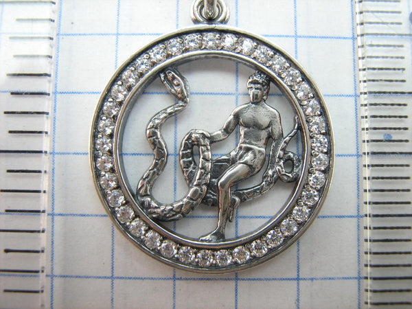 Anhänger aus massivem 925er Sterlingsilber Schlangenträger Sternzeichen-Amulett Geburtstagsgeschenk neuer edler Schmuck PN001932