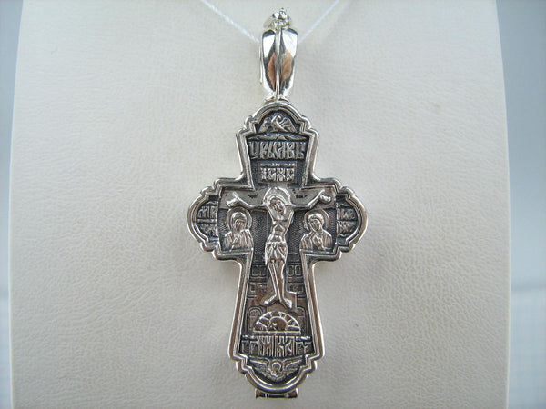 SOLID 925 Sterling Silver Cross Pendant Locket Encolpion Reliquary Prayer Amulet New Christian Church Faith Jewelry CR001157
