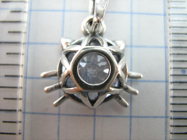 Ciondolo in argento Sterling 925 massiccio con testa di gatto muso baffi e orecchie pietra zirconia cubica nuovo gioiello raffinato PN001930