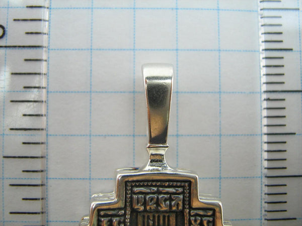 SOLID 925 Sterling Silver Cross Pendant Crucifix Saint Sergius Locket Encolpion New Christian Church Faith Jewelry CR001153
