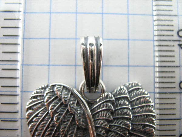 925 Sterling Silver angel wings necklace shaped heart. Item code PN001756. Picture 5