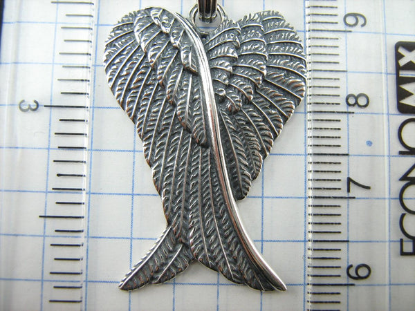 925 Sterling Silver angel wings necklace shaped heart. Item code PN001756. Picture 6