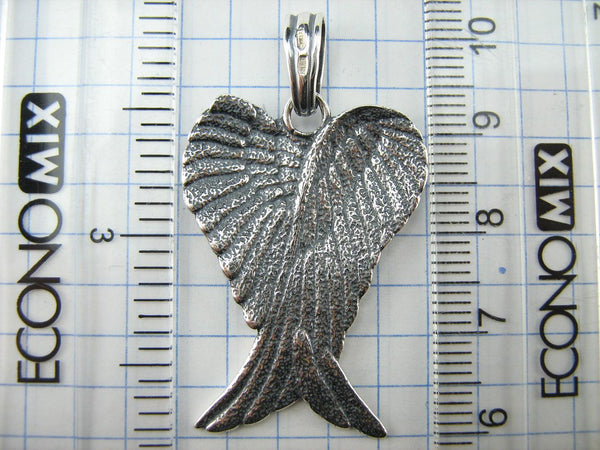 925 Sterling Silver angel wings necklace shaped heart. Item code PN001756. Picture 7