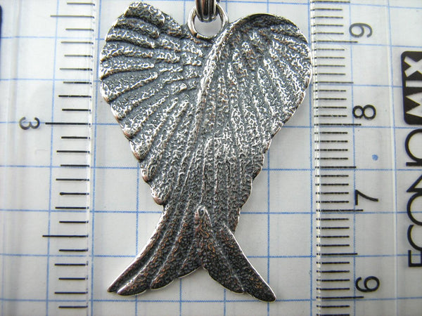 925 Sterling Silver angel wings necklace shaped heart. Item code PN001756. Picture 9