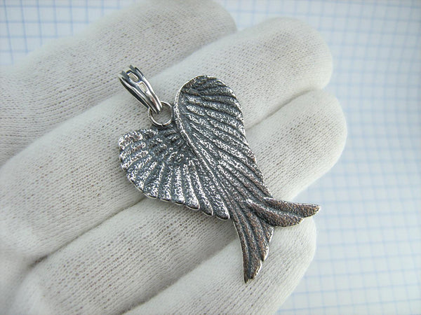 925 Sterling Silver angel wings necklace shaped heart. Item code PN001756. Picture 3