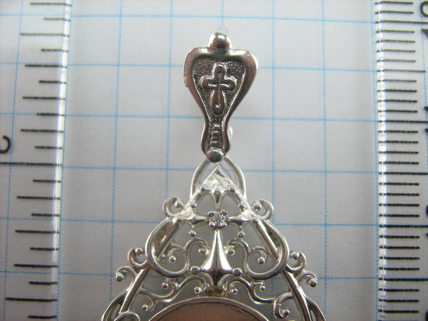 925 Sterling Silver Icon Medal Pendant Mother of God Saint Mary Jesus Christ Vintage Christian Church Fine Faith Jewelry MD001272