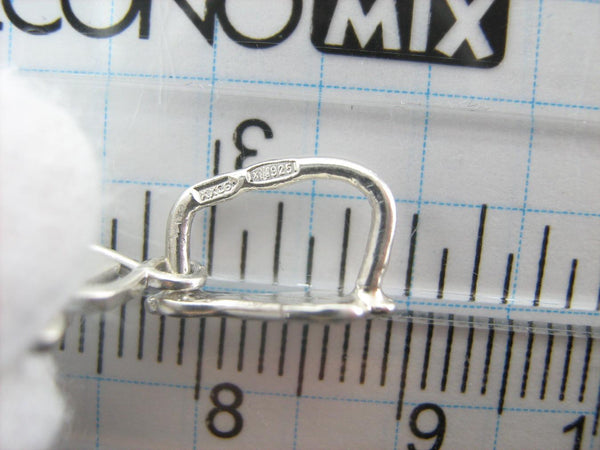 925 Sterling Silver Icon Medal Pendant Mother of God Saint Mary Jesus Christ Vintage Christian Church Fine Faith Jewelry MD001272