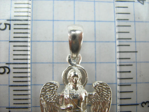 SOLID 925 Sterling Silver Angel Guardian Icon Pendant Medal Amulet New Christian Church Fine and Faith Jewelry MD001420
