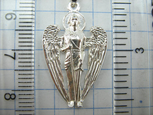 SOLID 925 Sterling Silver Angel Guardian Icon Pendant Medal Amulet New Christian Church Fine and Faith Jewelry MD001420