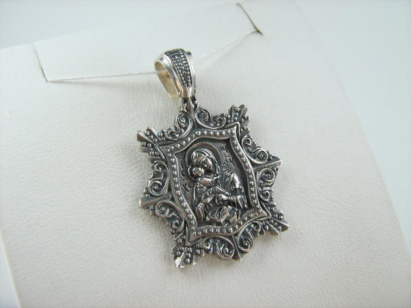 925 sterling silver pendant depicting Mother of God Tenderness or Eleusa. Item code MD001957. Picture 5