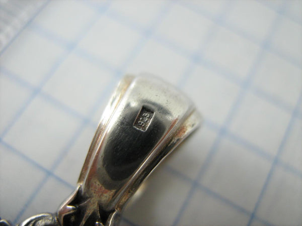 925 sterling silver pendant depicting Mother of God Tenderness or Eleusa. Item code MD001957. Picture 11