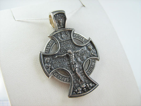 925 Sterling Silver cross pendant Celtic orthodox christian amulet CR001415. Picture 6
