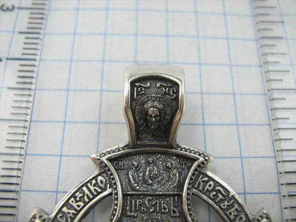 925 Sterling Silver cross pendant Celtic orthodox christian amulet CR001415. Picture 8