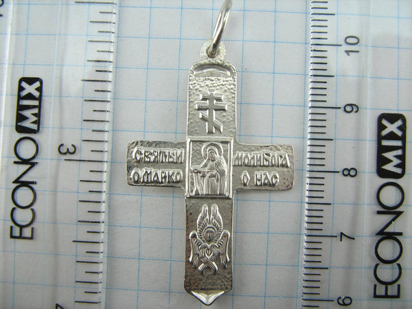 925 Sterling Silver Saint Mark cross pendant with Greek and Cyrillic inscriptions. Item code CR001039. Picture 9