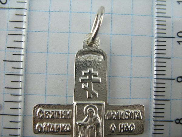 925 Sterling Silver Saint Mark cross pendant with Greek and Cyrillic inscriptions. Item code CR001039. Picture 10