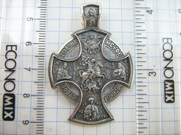 925 Sterling Silver cross pendant Celtic orthodox christian amulet CR001415. Picture 10