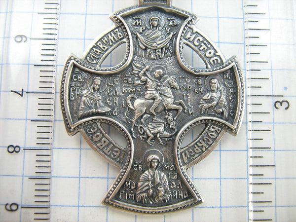 925 Sterling Silver cross pendant Celtic orthodox christian amulet CR001415. Picture 12