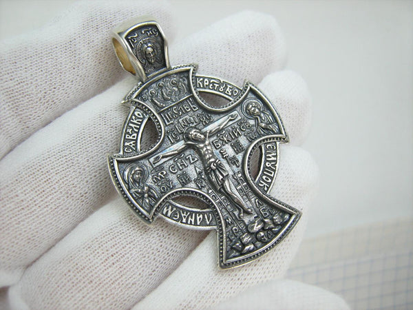 925 Sterling Silver cross pendant Celtic orthodox christian amulet CR001415. Picture 15
