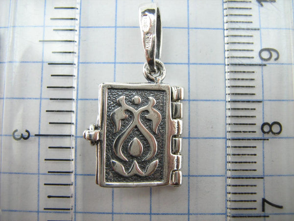 925 Sterling Silver Bible Book of Prayer Euchologion Pendant Medal Cross New Fine and Faith Jewelry MD001780