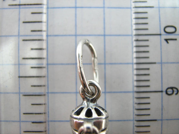 SOLID 925 Sterling Silver Locket Pendant Old Believers Grapevine Cross Prayer Text New Christian Church Fine and Faith Jewelry MD001773