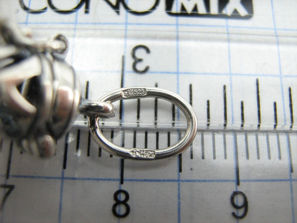 SOLID 925 Sterling Silver Locket Pendant Old Believers Grapevine Cross Prayer Text New Christian Church Fine and Faith Jewelry MD001773