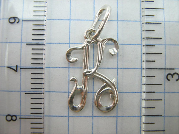 Sterling silver pendant letter K. Item code PN001949. Picture 6