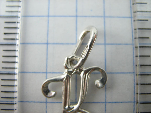 Sterling silver pendant letter K. Item code PN001949. Picture 7
