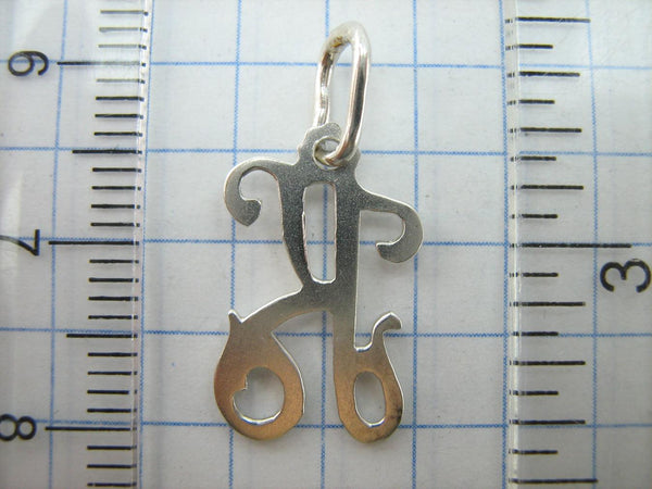 Sterling silver pendant letter K. Item code PN001949. Picture 9
