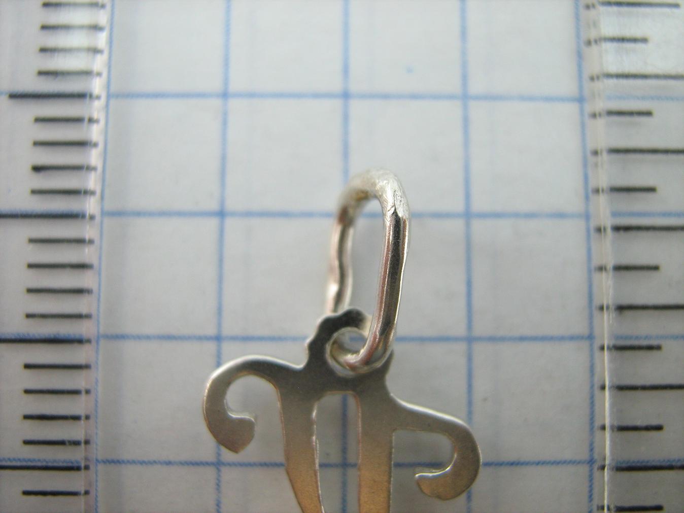 SOLID 925 Sterling Silver Pendant Letter K Alphabet PN001949