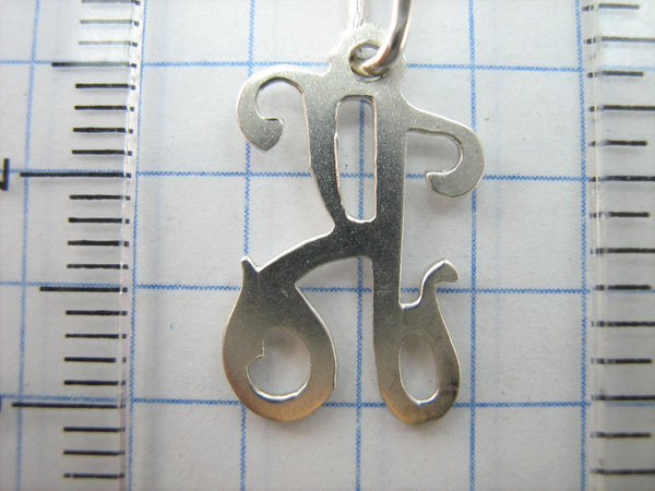 Sterling silver pendant letter K. Item code PN001949. Picture 11