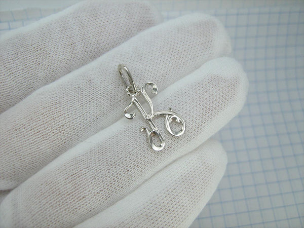 Sterling silver pendant letter K. Item code PN001949. Picture 2