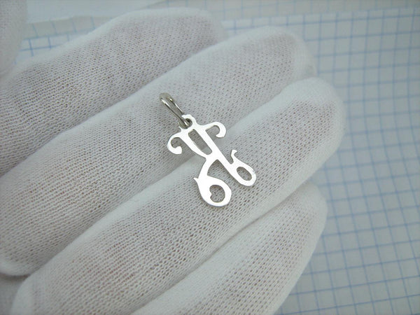 Sterling silver pendant letter K. Item code PN001949. Picture 3