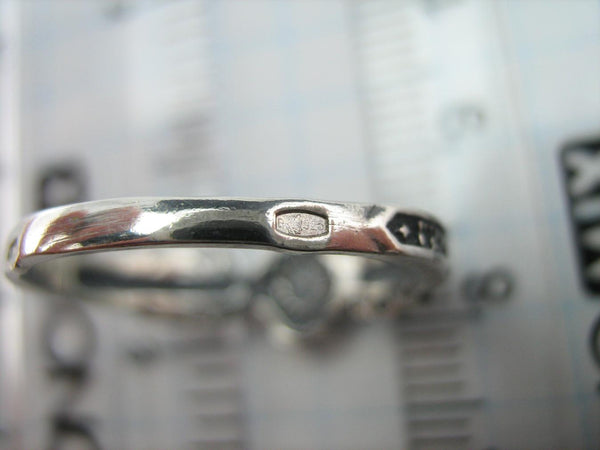 925 Sterling Silver Ring Band US Size 7.75 Prayer Inscription Filigree Pattern New Christian Church Faith Jewelry RI001561