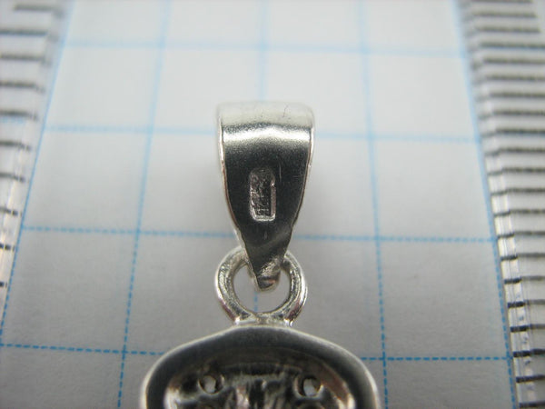 925 Sterling Silver Cross Pendant Necklace CZ Stones Gems Stylized Lovely Vintage Christian Church Fine & Faith Jewelry CR000781