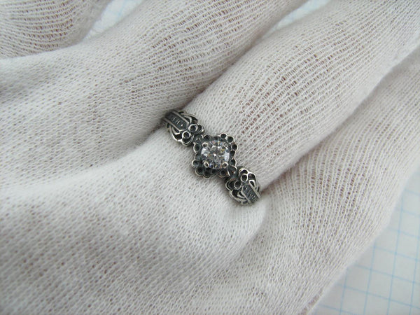 925 Sterling Silver Ring Band US Size 7.75 Prayer Inscription Filigree Pattern New Christian Church Faith Jewelry RI001561