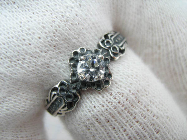 925 Sterling Silver Ring Band US Size 7.75 Prayer Inscription Filigree Pattern New Christian Church Faith Jewelry RI001561