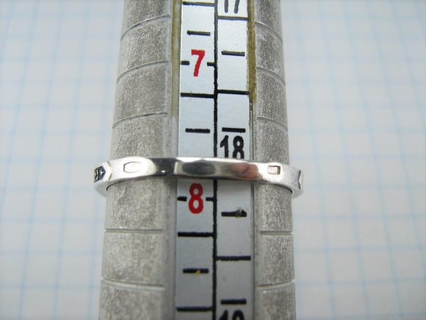 925 Sterling Silver Ring Band US Size 7.75 Prayer Inscription Filigree Pattern New Christian Church Faith Jewelry RI001561