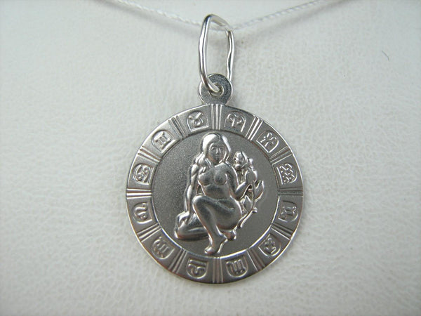 925 Sterling Silver pendant depicting Virgo zodiac sign. Item code - PN001950. Picture 4