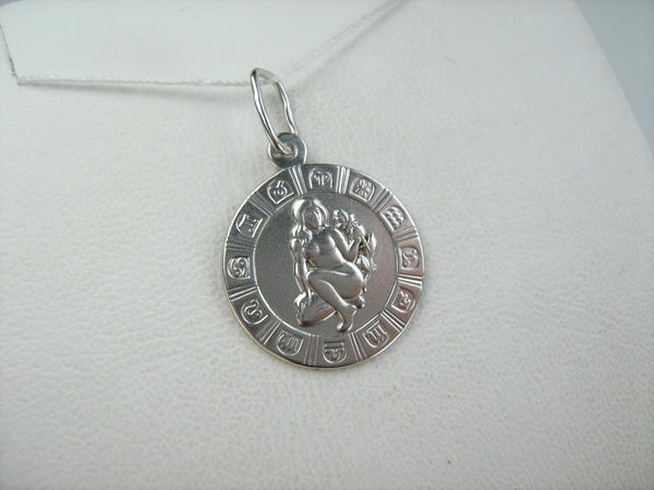 925 Sterling Silver pendant depicting Virgo zodiac sign. Item code - PN001950. Picture 5