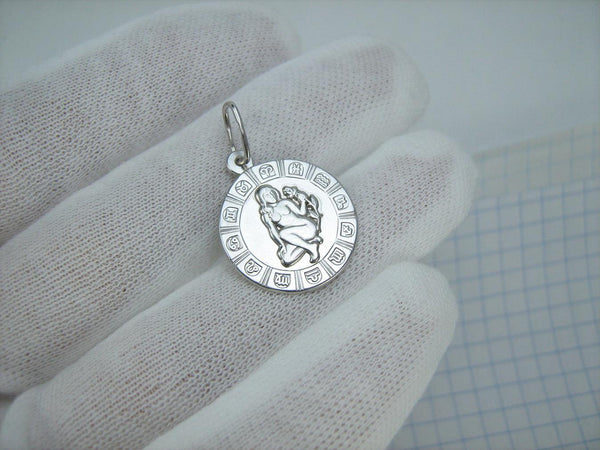 925 Sterling Silver pendant depicting Virgo zodiac sign. Item code - PN001950. Picture 2