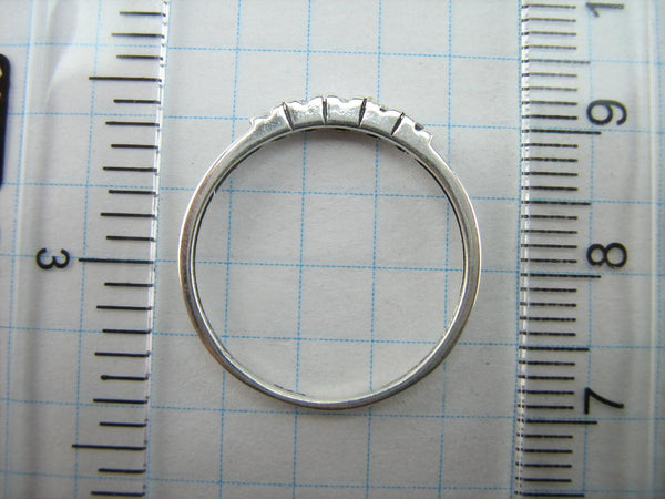 925 Sterling Silver Ring Band US Size 7.75 Prayer Scripture Guardian Cross Stone New Christian Church Faith Jewelry RI001407