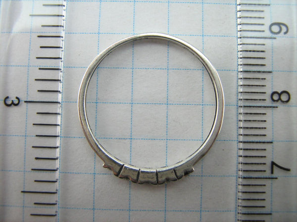 925 Sterling Silver Ring Band US Size 7.75 Prayer Scripture Guardian Cross Stone New Christian Church Faith Jewelry RI001407