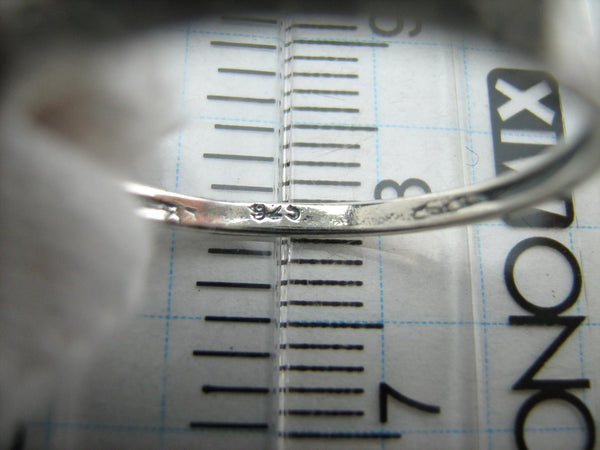 925 Sterling Silver Ring Band US Size 7.75 Prayer Scripture Guardian Cross Stone New Christian Church Faith Jewelry RI001407